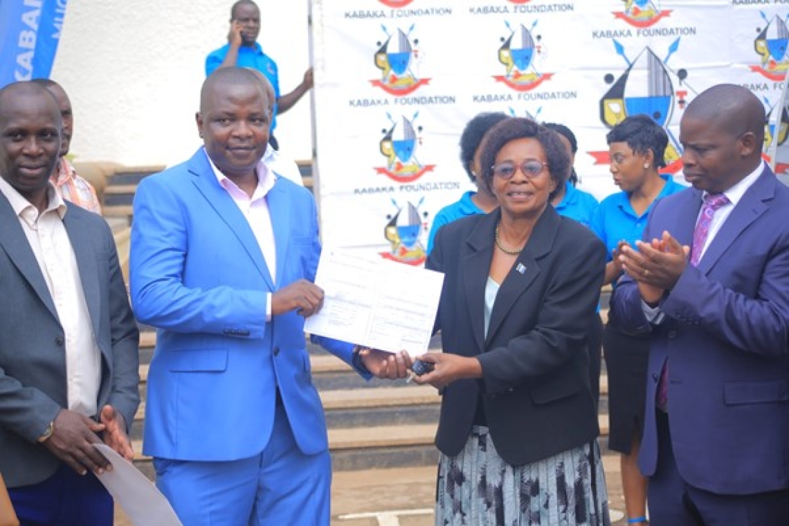 The Kabaka Foundation receives an Ambulance donation from Buganda Kombucha